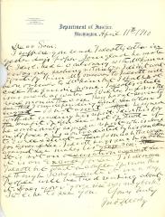 Letter, John Mosby to Sam Chapman