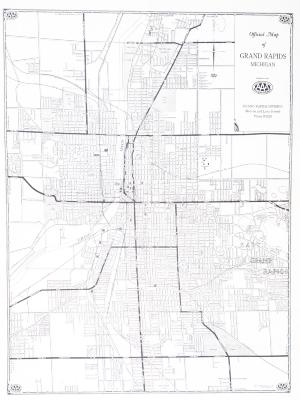 AAA Street Map, Grand Rapids And Kent County Michigan
