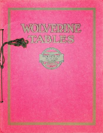 Trade Catalog, Wolverine Manufacturing Company, Wolverine Tables