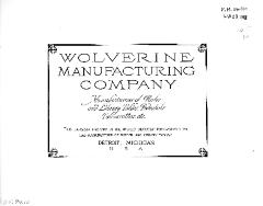 Trade Catalog, Wolverine Manufacturing Company, Wolverine Tables
