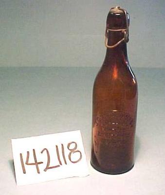 Soda Pop Bottle, Brown Glass, J. C. Hazelton & Co., Grand Rapids, Mich.