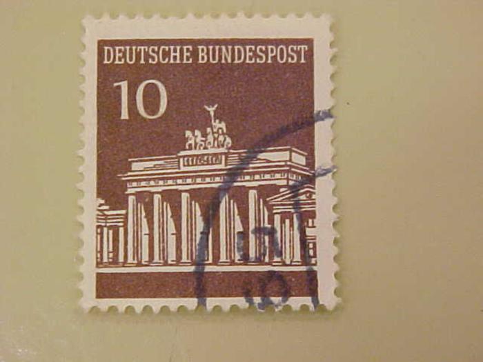 Postage Stamp West Germany, Brandenberg Gate