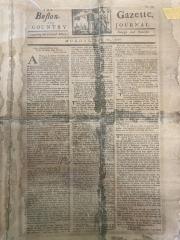 Newspaper, The Boston and Country Gazette
