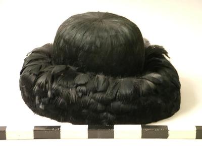 Woman's Black Feather Hat, Lynn Riptoe Family Archival Collection #201