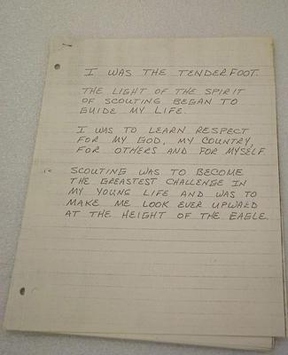 Copy Of Scouting Essay, Eagle Scout Application For Roger B Chaffee, Roger B. Chaffee Archival Collection #6