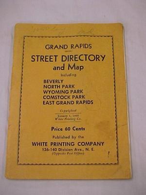 Directory, Grand Rapids Street Directory, 1940