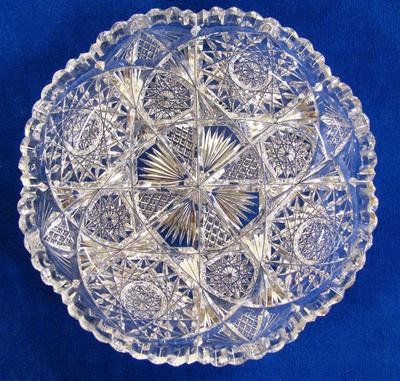 Cut Glass Bowl, With Pinwheel Design