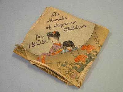 Crepe Paper Calendar, 1909, The Months Of Japanese Children For 1909