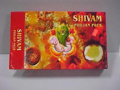 Diwali Poojan Items:dhoop (incense) Sticks, Aarti (prayer) Book, Skein Of Red Thread,container With Red Powder Calledroli"and Orange Powder; Only Items That Are Not Crossed Out Are Part Of This Accession."