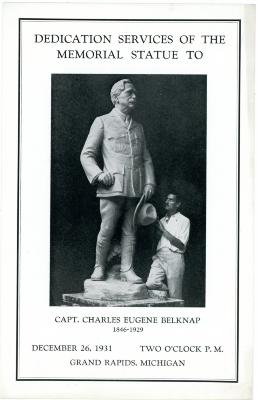 Program, Dedication of Charles Eugene Belknap Statue 