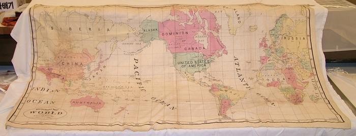 World Map, Fabric