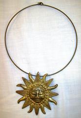 Woman's Necklace, Sun Pendant