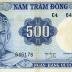 Bank Note, Nam Tram Dong 500 Vietnam