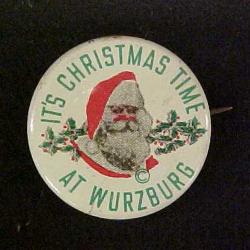 Pin-back Button,  It's Christmas Time At Wurzburg