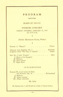 Program, Grand Rapids Symphony Orchestra