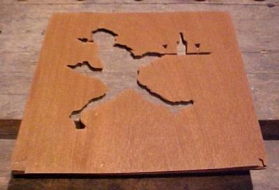 Set Of Cut-out Silhouettes, 7, George Washington Carrying A Serving Tray