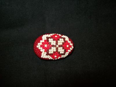 Egg, Beaded, Small With Star Pattern