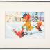 Painting, Willy Wood Snow Blowing 