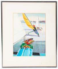Painting, Willy Wood Iceboating