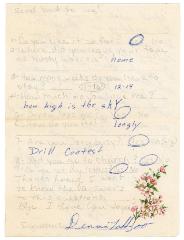 Letter, Dennis Lobbezoo to Joyce Washburn Skinner