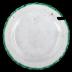 White Plate With Green Border, Herculanean Design