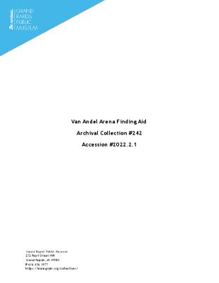 Archival Collection #242 - Van Andel Arena