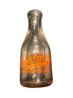Milk Bottle, Maple Grove Dairy, Grand Rapids, Michigan
