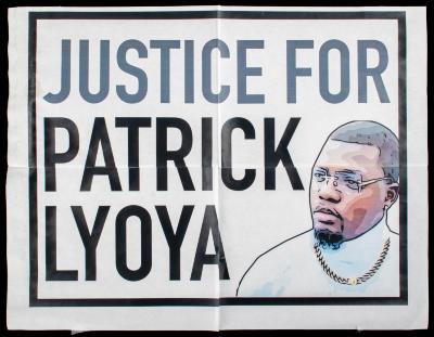 Sign, "Justice for Patrick Lyoya"