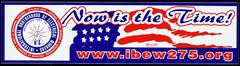 Bumper Sticker, International Brotherhood Of Electrical Workers Local 275