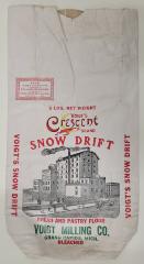 Bag, 'voigt's Crescent Snow Drift Flour', Voigt Milling Co. Archival Collection #9