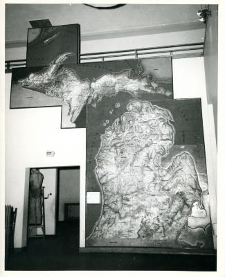 Photograph, Topographical Map of Michigan