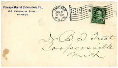 Letter, Chicago Dental Laboratory Co.