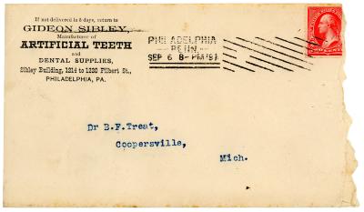Letter, from Dr. Gideon Sibley