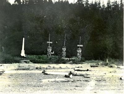 Photograph, Totem Monuments, Quathiaski Cove, B.C. 