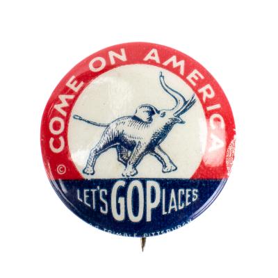 Pin back button, Come On America Lets GOPlaces