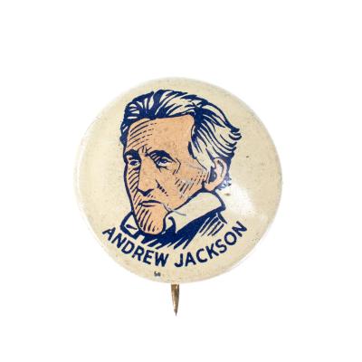 Pin back button, Andrew Jackson