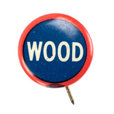 Pin back button, Wood
