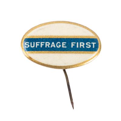 Pin back button, Suffrage First