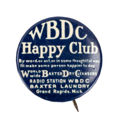 Pin back button, WBDC Happy Club