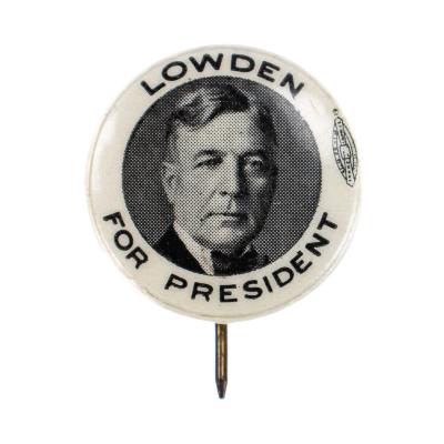 Pin back button, Lowden for President