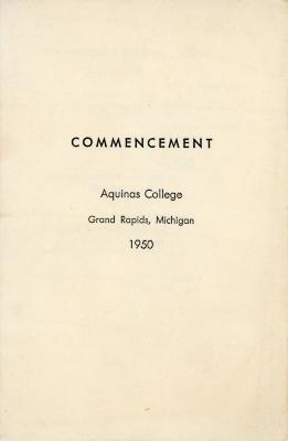 Program, Aquinas College Commencement