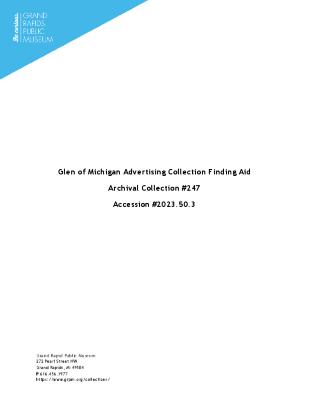 Archival Collection #247 - Glen of Michigan Advertising