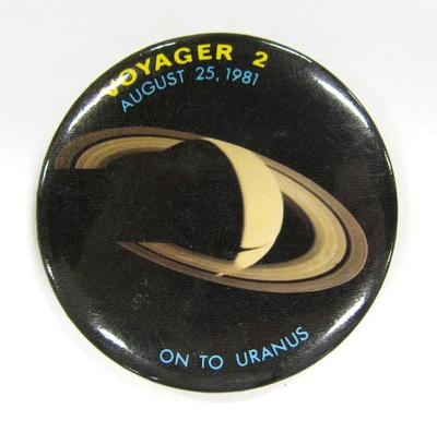 Promotional Button, Voyager 2 On To Uranus