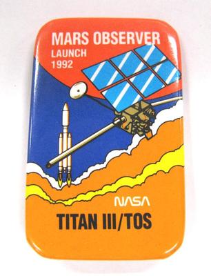 Promotional Button, Mars Observer Launch