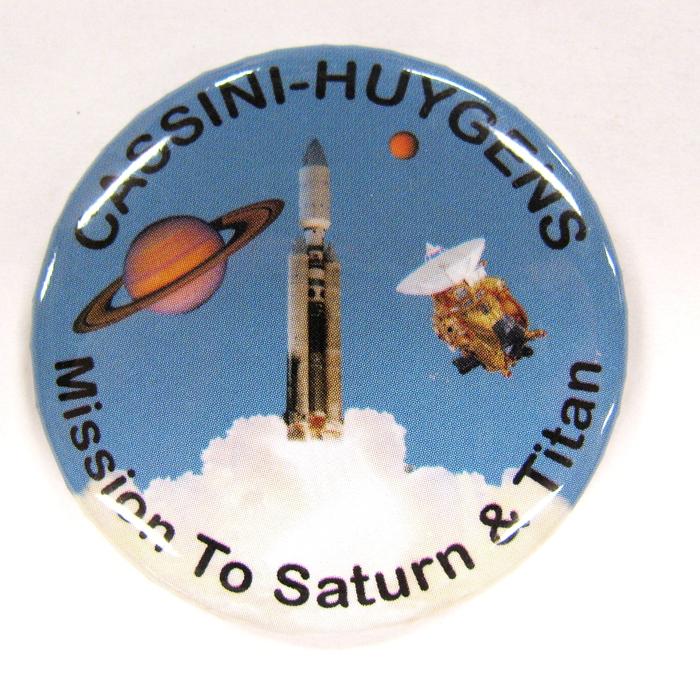 Promotional Button, Cassini-huygens Mission To Saturn And Titan