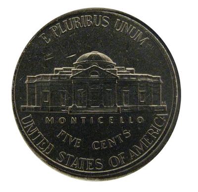 Coin, Monticello And Jefferson 1800 Nickel
