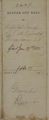 Muster Out Roll, Company F Of 53rd Pennsylvania Volunteers, 1865