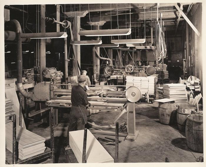 Photograph, Gunn Furniture Company, Industrial Belt Sanders and Machinery