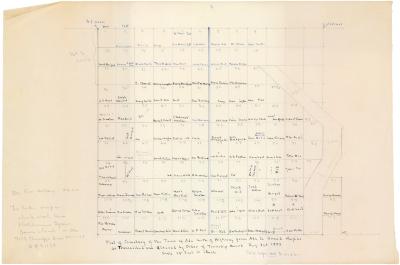 Map, Plat, Cemetary Of The Town Of Ada, 1883