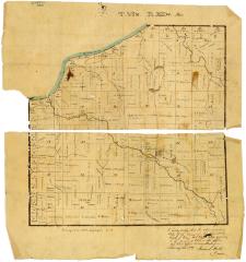 Map, Plat, Township #6 Wyoming, 1837